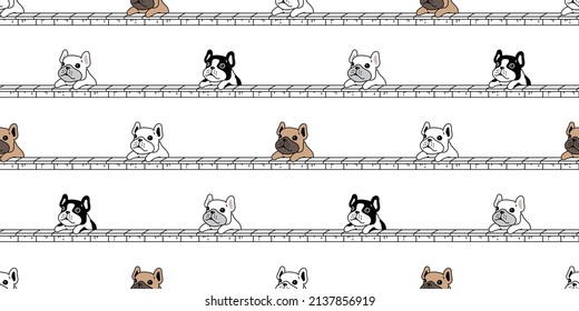 dog seamless pattern french bulldog vector pet puppy breed character cartoon repeat wallpaper isolated tile background doodle illustration design clip art