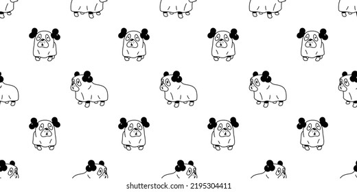 dog seamless pattern french bulldog Halloween spooky puppy cartoon vector pet tile background gift wrapping paper scarf isolated repeat wallpaper doodle character illustration design