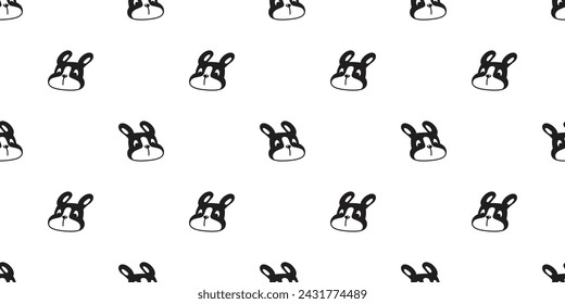 dog seamless pattern french bulldog puppy vector pet cartoon doodle gift wrapping paper tile background repeat wallpaper scarf isolated design