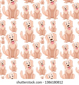 A dog seamless pattern illustration