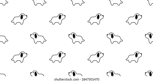 dog seamless pattern puppy vector pet animal repeat wallpaper tile background scarf isolated cartoon illustration doodle design