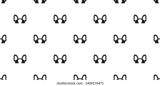 dog seamless pattern vector french bulldog head puppy cartoon tile background scarf isolated repeat wallpaper illustration doodle