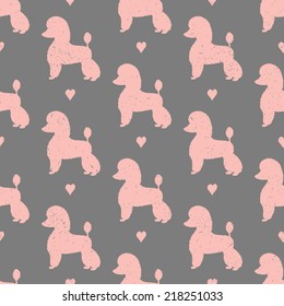 Dog seamless pattern. Vector illustration. 