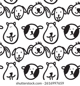 Dog seamless pattern for your design: textile, posters