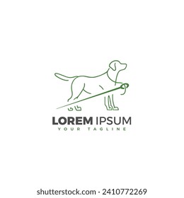 Perro, coser, vector de logotipos, se puede usar para tejer logotipos de la compañía, coser.