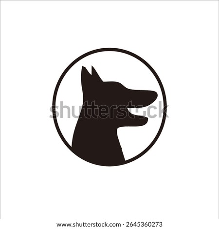 Dog shadow logo design for your brand and company identity