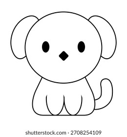 Forma de perro con borde negro limpio para la Plantilla de Diseño gráfico 1