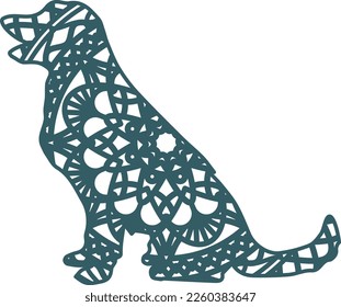 Dog shape mandala vector file