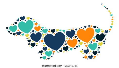 dog shape vector design illustration