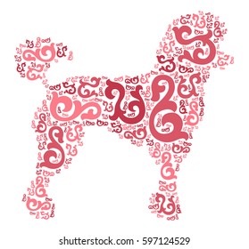 dog shape vector design illustration
