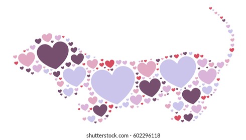 dog shape vector design illustration