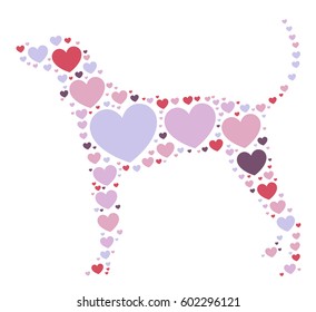dog shape vector design illustration
