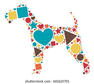 dog shape vector design illustration
