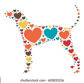 dog shape vector design illustration
