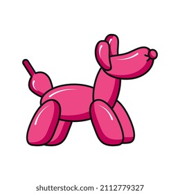 dog shaped balloon isolated over white background. vector illustration