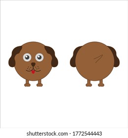 dog shaped icon. illustration for web and mobile