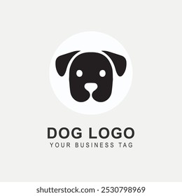 Dog shapped flat logo design.Can be used as a company logo,app icon,vector,tshirt design etc.