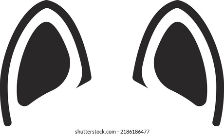 Dog Shiba ear icon. vector illustration.