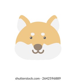 Cão (Shiba Inu) ícone simples material de ilustração