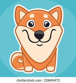 dog Shiba sticker icon