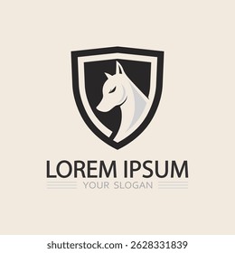 Dog Shield Emblem Logo Design