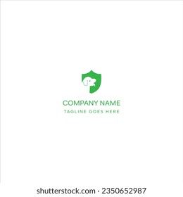 dog shield  logo vector icon illustration