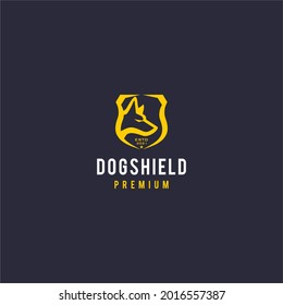 DOG SHILED LOGO DESIGN SIMPLE