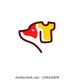 dog shirt logo vector icon illustration