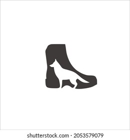 dog shoe logo design for your brand and corporate identity
