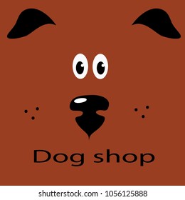 dog shop background - vector illustrator