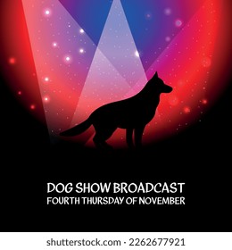 Dog Show Broadcast . Design suitable for greeting card poster and banner
