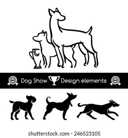 Dog Show Design Vector Elements