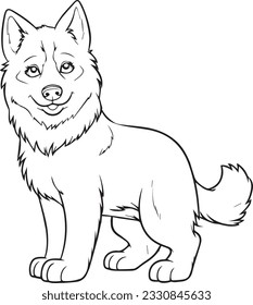 Dog, Siberian Husky, illustration , vector