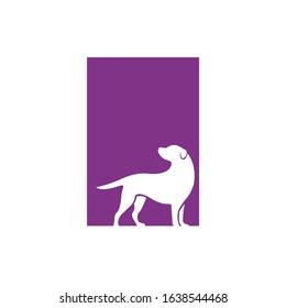 Dog Side View Isolated On White Background Vector object for Labels, Badges, Logos and other Design.