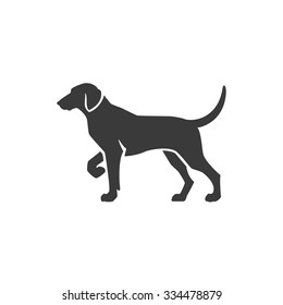 Dog Side View Isolated On White Background Vector object for Labels, Badges, Logos  and other Design.