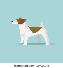 Dog Side View Isolated On White Background Vector object - Illustration