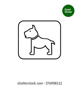 Dog sign icon