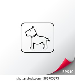 Dog sign icon
