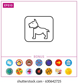 Dog sign icon