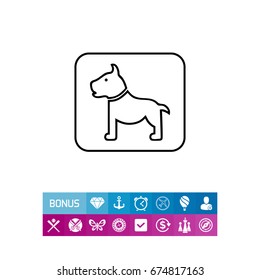 Dog sign icon