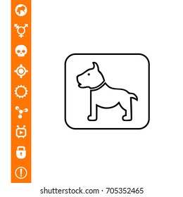 Dog sign icon