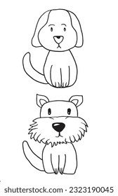 Dog sign illustration image. 
Hand drawn image artwork of dog. 
Simple cute original logo.
Hand drawn vector illustration for posters, cards, t-shirts.