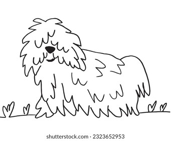 Dog sign illustration image. 
Hand drawn image artwork of dog. 
Simple cute original logo.
Hand drawn vector illustration for posters, cards, t-shirts.