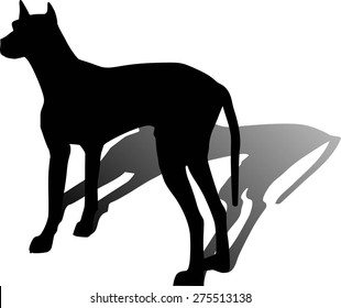 Dog silhouette