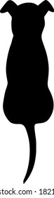 dog silhouette back black model cute 