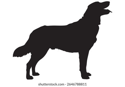 Silhueta de cão Barking Pose Art