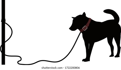 Dog silhouette Bound,
Vector image