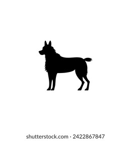 Dog silhouette. Dog breed.  Pet care concept. Vet concept. Vector