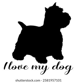 dog silhouette, dog, dog breeds, logo, vector, silhouette, i love my dog, animal, illustration, icon, sign, design, black, symbol, pet, love
