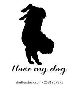 dog silhouette, dog, dog breeds, logo, vector, silhouette, i love my dog, animal, illustration, icon, sign, design, black, symbol, pet, love